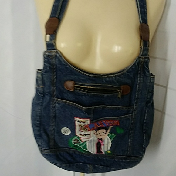 Betty Boop Denim Hobo Bag - Picture 1 of 4